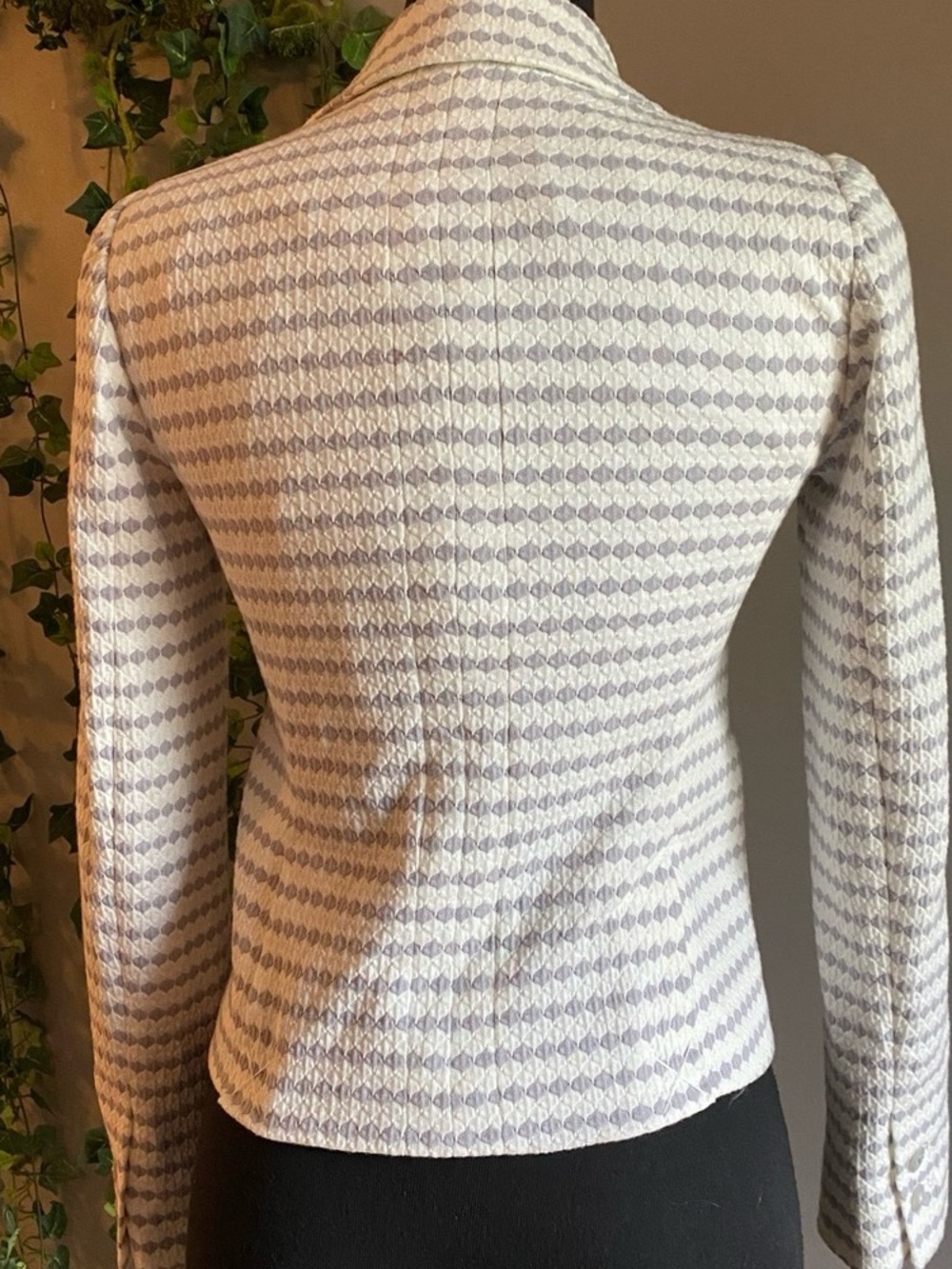 Anthropologie Cartonnier gray and white patterned blazer - Picture 4 of 13